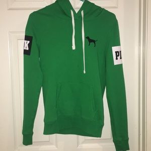 PINK green pullover hoodie